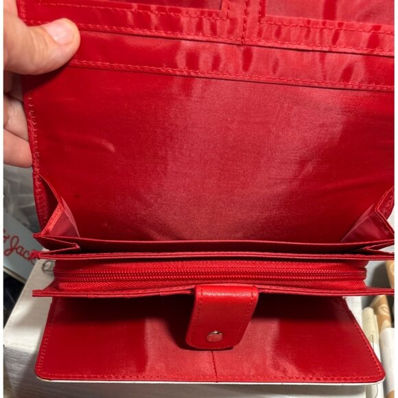 Legion Red & White Floral Wallet With Matching Key Holder Poppies 8 x 5" - Picture 9 of 16